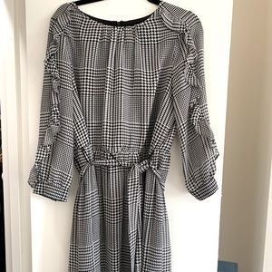 Calvin Klein knee-length houndstooth dress